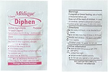 Diphenhydramine HCl 25mg (Benadryl®)