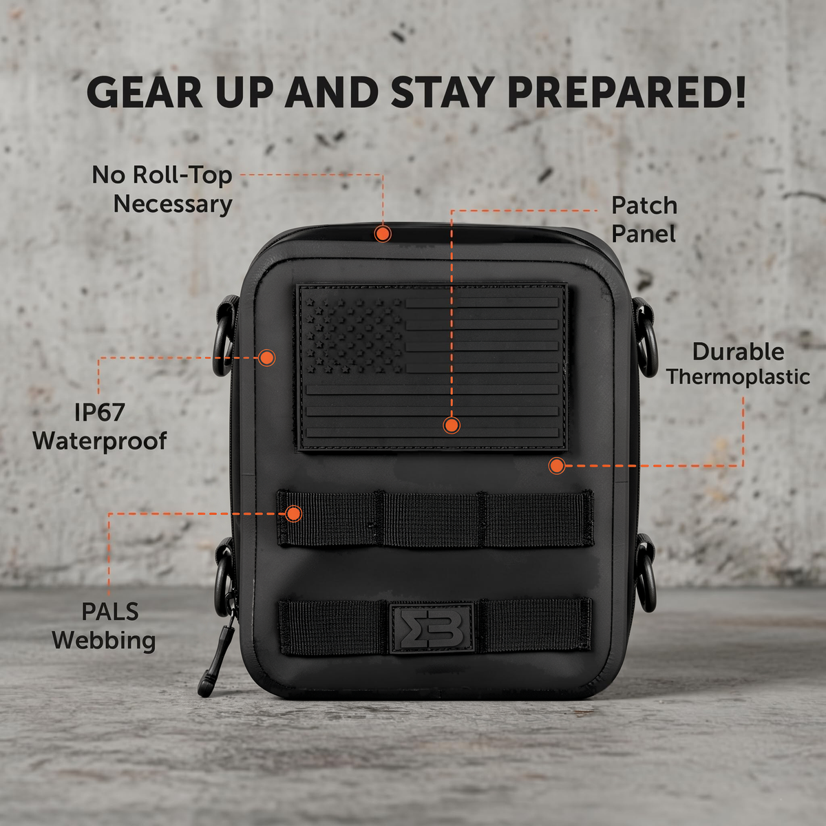 Large Waterproof Submersible Tactical MOLLE Pouch for Plate Carriers, Battle Belts, Rucks and Field Gear. Durable Thermoplastic Design is Compatible with Backpacks, Tactical Belts, Chest Rigs and More SealBags