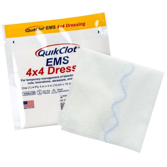 QuikClot® Hemostatic Gauze 4”×4”