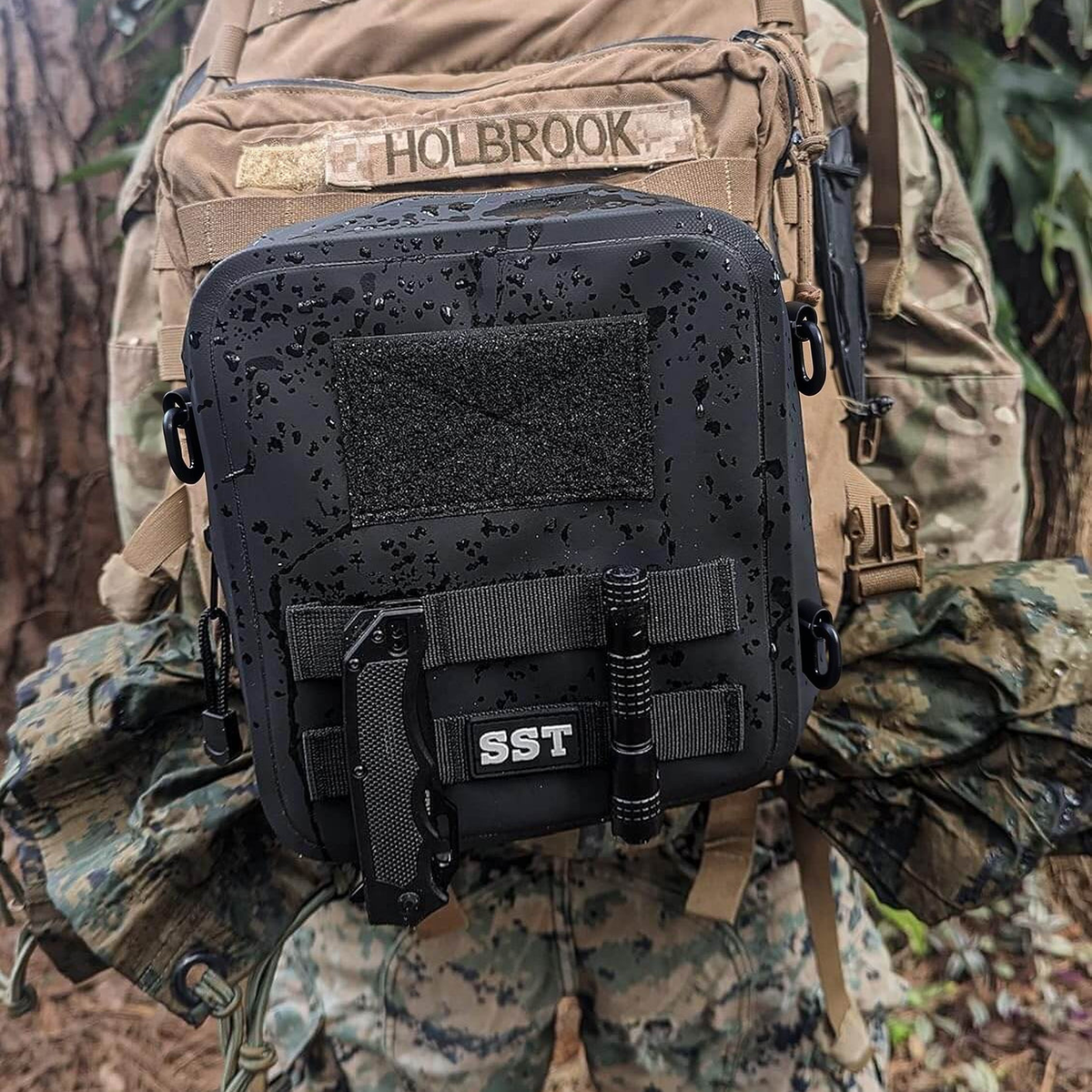 Large Waterproof Submersible Tactical MOLLE Pouch for Plate Carriers, Battle Belts, Rucks and Field Gear. Durable Thermoplastic Design is Compatible with Backpacks, Tactical Belts, Chest Rigs and More SealBags