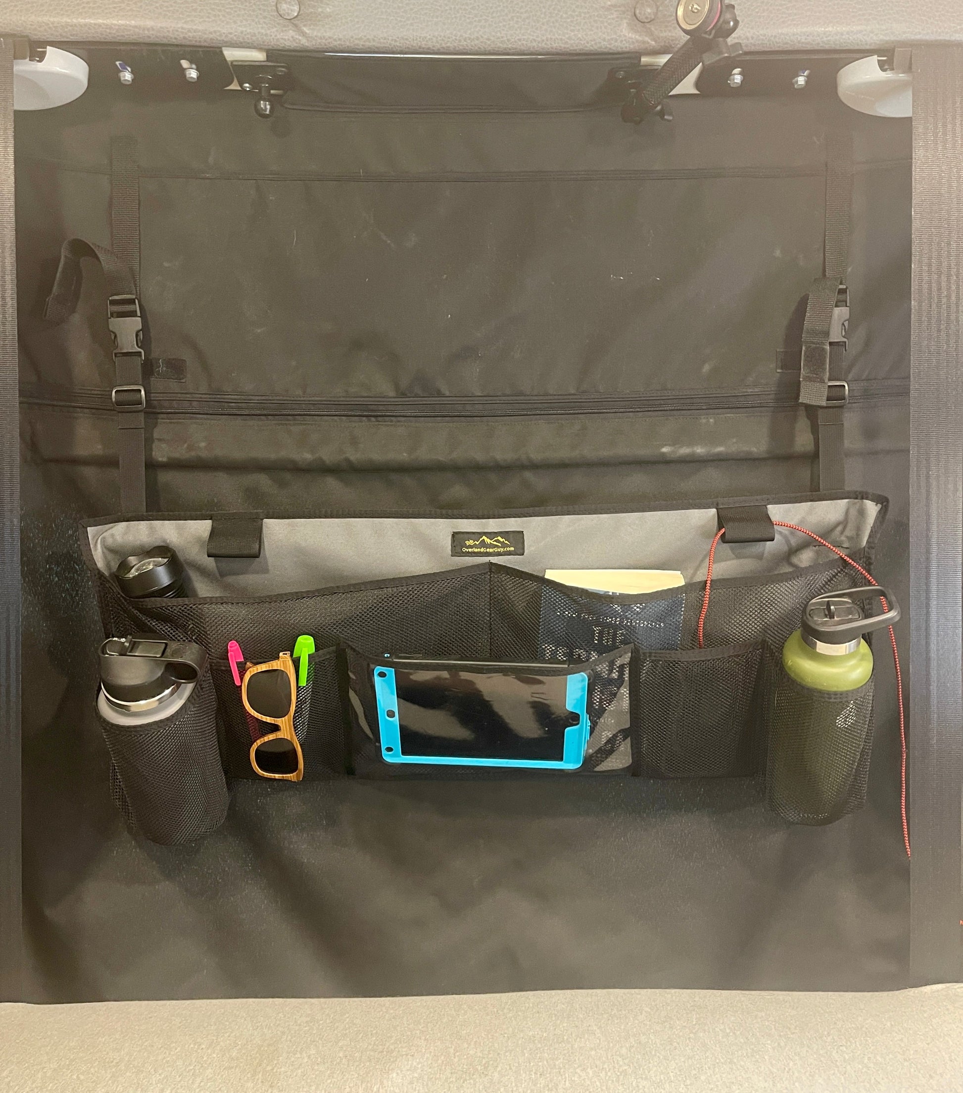 Revel Van Rear Storage Organizer with IPad pouch Overland Gear Guy