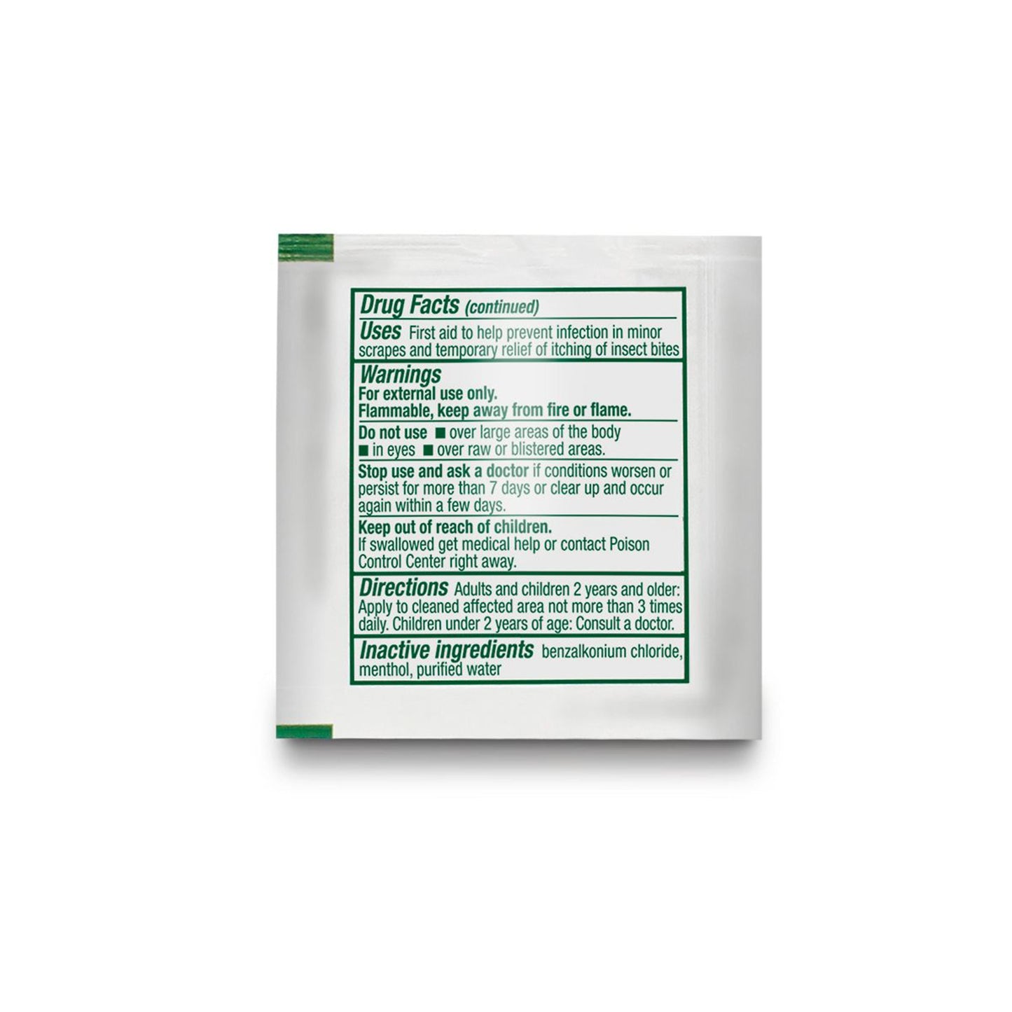 Sting & Bite Relief Towelette