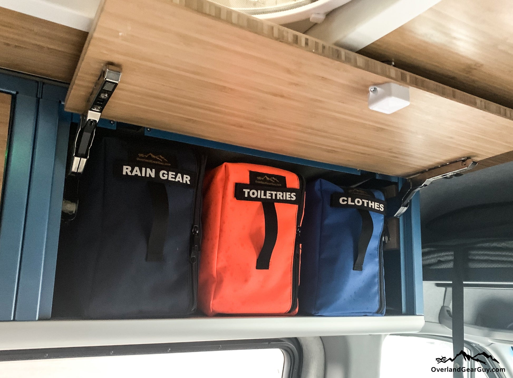 Storyteller Overhead Cabinet Storage Bags Overland Gear Guy