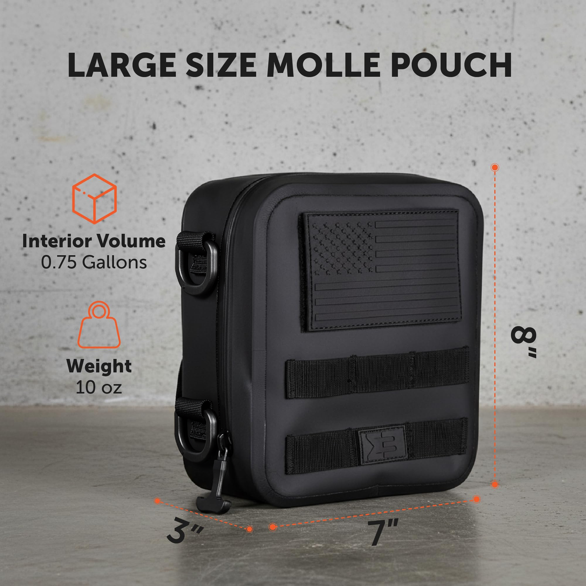 Large Waterproof Submersible Tactical MOLLE Pouch for Plate Carriers, Battle Belts, Rucks and Field Gear. Durable Thermoplastic Design is Compatible with Backpacks, Tactical Belts, Chest Rigs and More SealBags