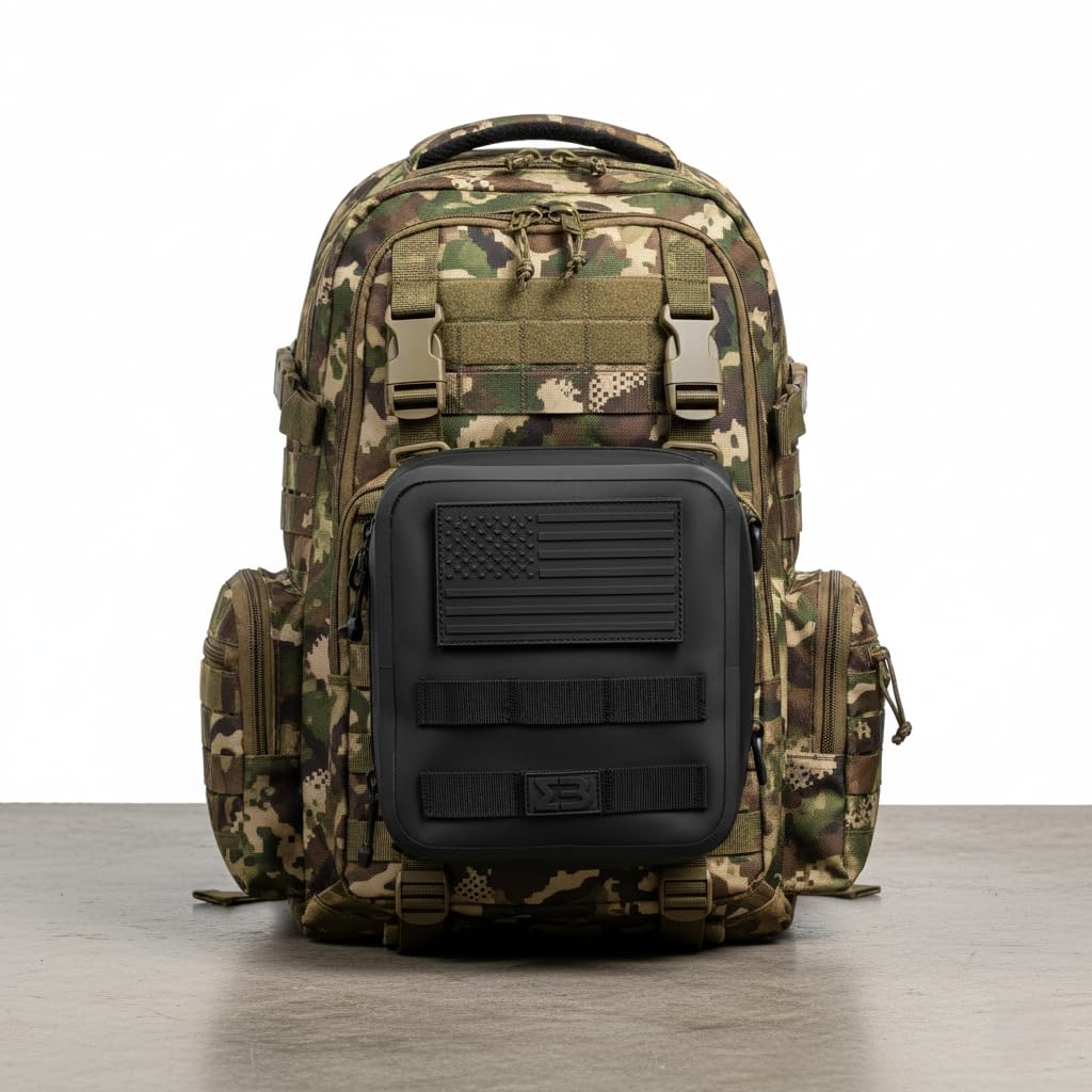 Large Waterproof Submersible Tactical MOLLE Pouch for Plate Carriers, Battle Belts, Rucks and Field Gear. Durable Thermoplastic Design is Compatible with Backpacks, Tactical Belts, Chest Rigs and More SealBags