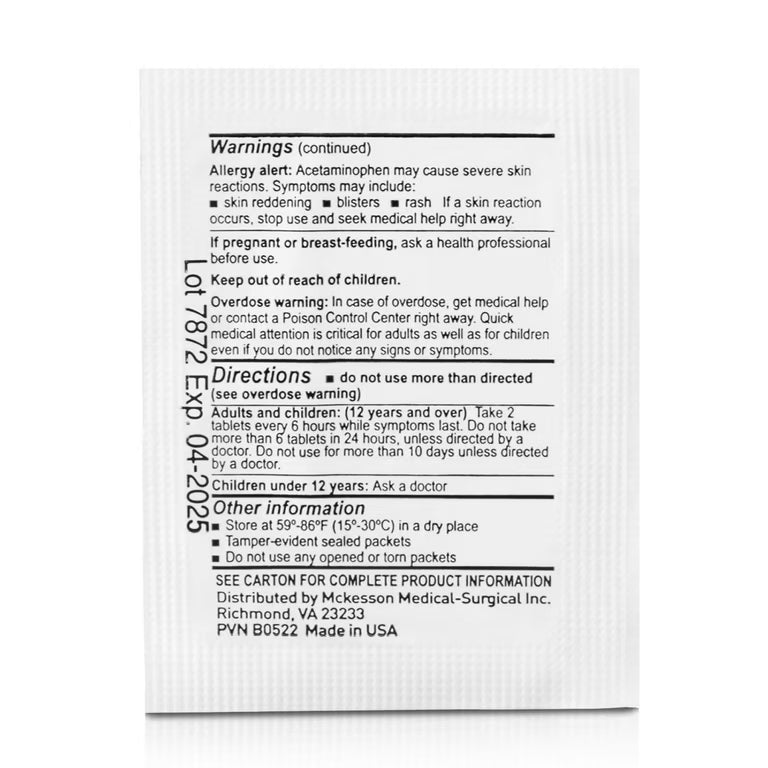 Acetaminophen 500mg (Tylenol®)