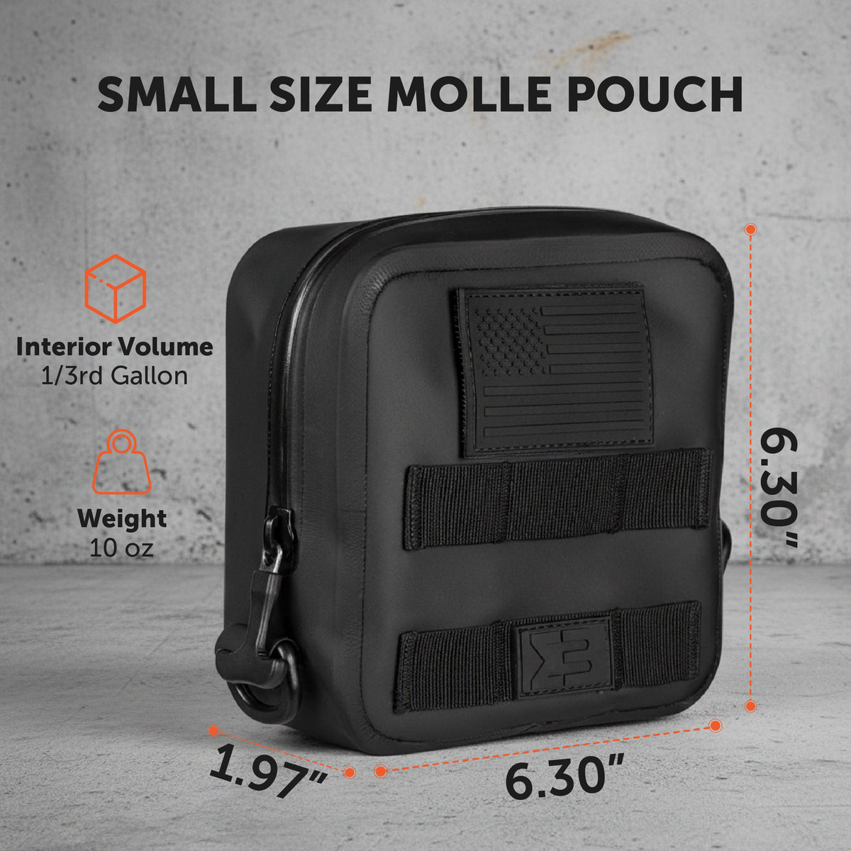 Small Waterproof Submersible Tactical MOLLE Pouch for Plate Carriers, Battle Belts, Rucks and Field Gear. Durable Thermoplastic Design is Compatible with Backpacks, Tactical Belts, Chest Rigs and More SealBags