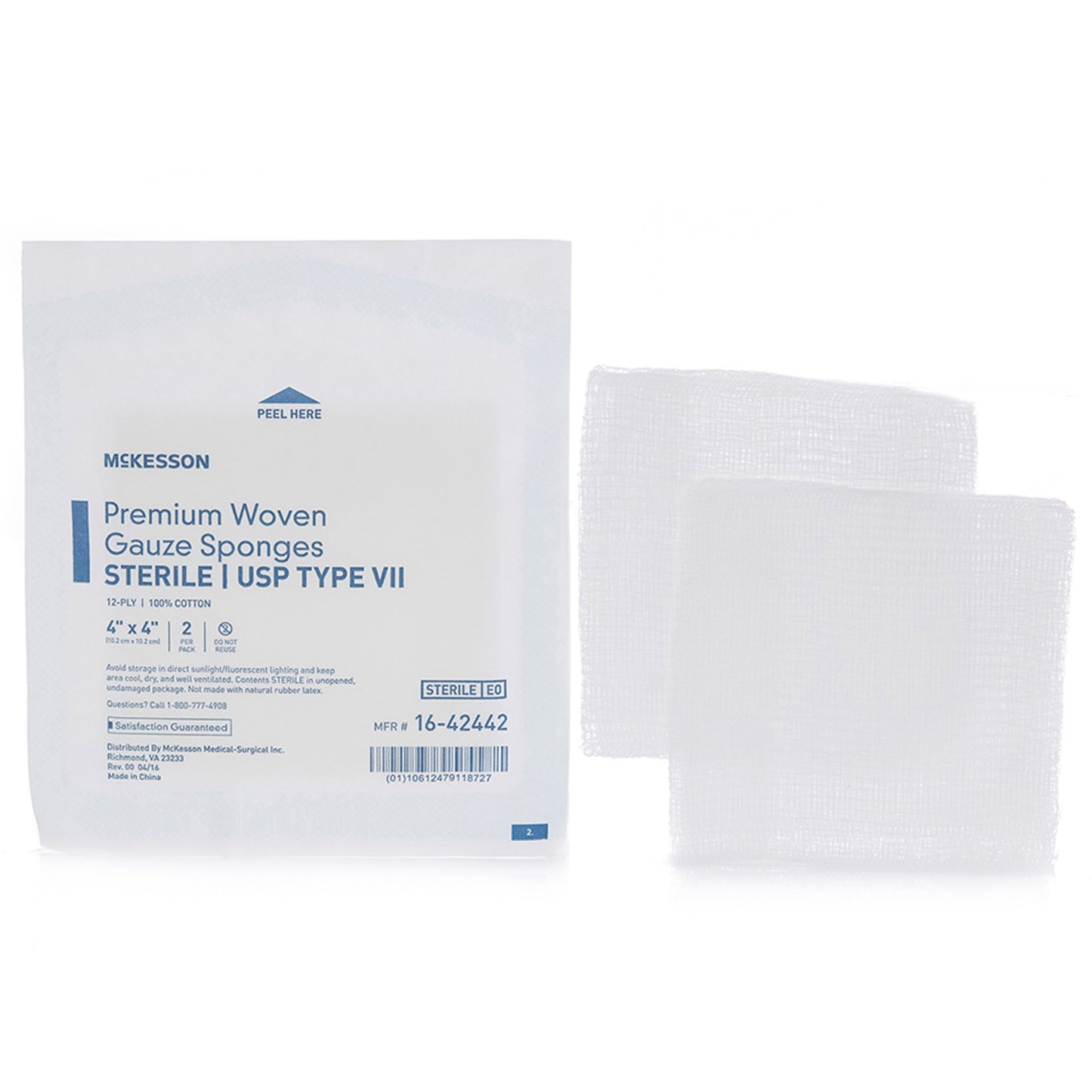 Sterile Gauze Sponge 4”×4”
