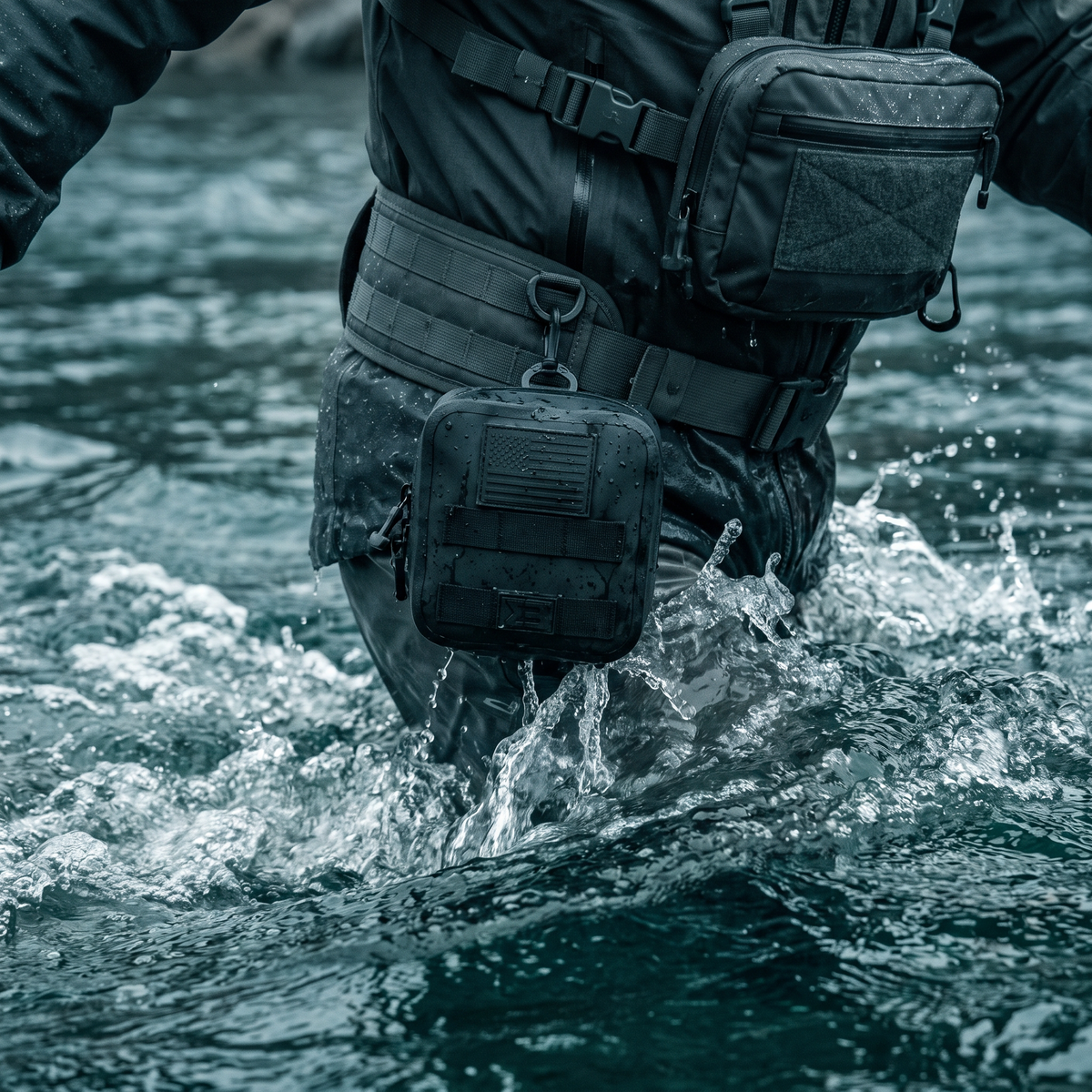 Small Waterproof Submersible Tactical MOLLE Pouch for Plate Carriers, Battle Belts, Rucks and Field Gear. Durable Thermoplastic Design is Compatible with Backpacks, Tactical Belts, Chest Rigs and More SealBags